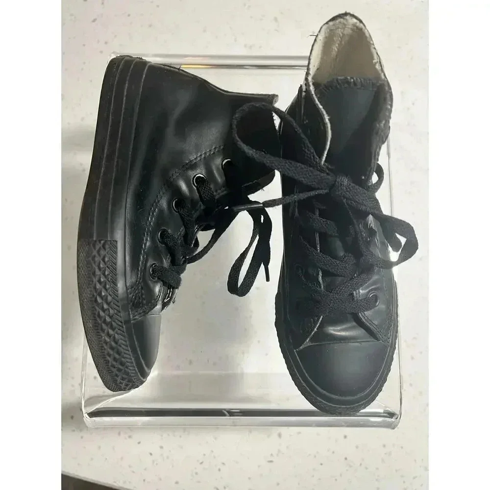 CONVERSE ALL STARS  faux leather hightop chuck taylor kids size 13